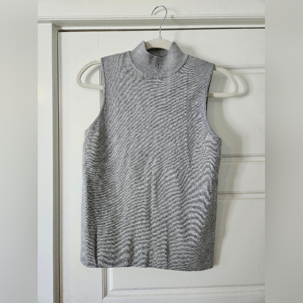 Marled Gray Sweater Tank Top